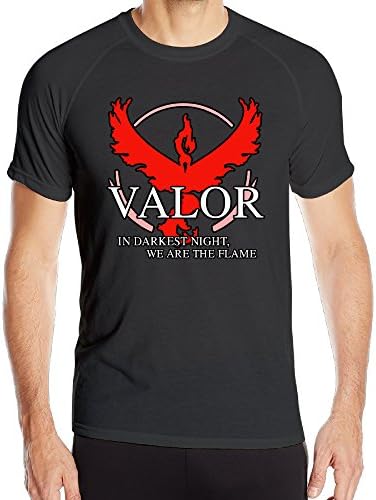 HAILY Team Valor Men's 100% Polyester Sportswear Quick Dry Short-Sleeve T-Shirt