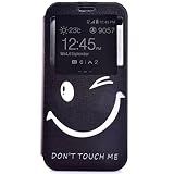 Galaxy S7 Edge Case, X-Master ®[Touch Series] [View Window] [Card Slot]Folio Flip PU Leather Case , Unique Case for Samsung Galaxy S7 Edge with Stand(Smile)