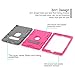 TOPSKY iPad Air 2 Case, iPad A1566/A1567 Kids Proof Case, Heavy Duty Shockproof Rugged Armor Defender Kickstand Protective Cover Case for iPad Air 2 Grey Pink