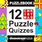 Puzzlebook: 12 Christmas Puzzle Quizzes (color and interactive!)