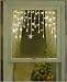 50 Shimmering Random Twinkle Clear Window Icicle Christmas Lights - White Wire