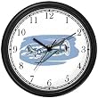 F4F Wildcat Airplane or Air Plane Wall Clock by WatchBuddy Timepieces (Black Frame)