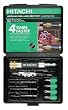 Hitachi Power Tools 728091 Quick Change 10 Piece Drilling and Driving Set with Countersinks