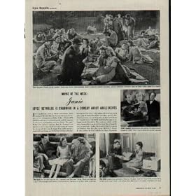 1944 LIFE Magazine Movie of the Week Picture, "JANIE," Joyce Reynolds is charming in this comedy about adolescents, which also stars Edward Arnold and Ann Harding. A3190A **THIS IS AN AD / POSTER, NOT A DVD**