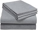 Pinzon 160-Gram Yarn-Dye Solid Heathered Flannel Queen Sheet Set, Blue