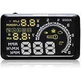 Excelvan OBDII Car GPS HUD Speed Head Up Display KMh / MPh Speedometer with OverSpeed Warning Car Interface HUD Fuel icon Head-Up LCD Display