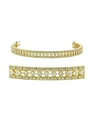 Diamond Bracelet - Vintage Style Tennis Bracelet in 18k Yellow Gold