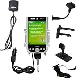 Car / Auto Multi Adapter Mount Holder GPS Navigation Kit for the Dell Axim X50v with built in charger - Gomadic Brand