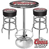 Ultimate Coors Light Gameroom Combo - 2 Bar Stools and Table
