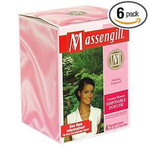 Massengill Disposable Douche, Country Flowers, 6-Ounce Douches in 4-Count Boxes (Pack of 6) by Massengil