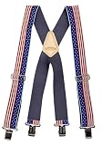 McGuire Nicholas 116 Suspender in Red White And Blue USA Flag Pattern