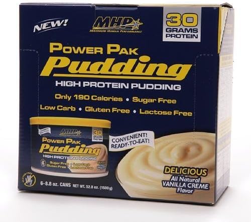 MHP Power Pak Protein Pudding, 6 pk, Vanilla Creme 8.8 oz