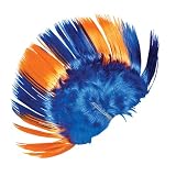 Groovy Blue & Orange Mohawk Wig (1 pc)