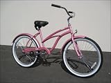 24 Easyrider Beach Cruiser for Women w/Fenders - Pink
