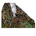 ArtisanStreet's Homage to Katrina. Hand Dyed Batik Shawl. Overlayed in Gold Leaf Design. One of a Kind. Signed By Artisan.