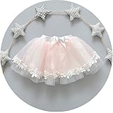 Candykids　　キッズチュールスカート グラデーション チュチュスカート　　プリンセス チュール　　チュチュスカート 　　子供のスカート 女の子 子供 キッズ ダンス (110cm, ピンク)