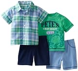 Babyworks Baby-Boys Newborn 4 Piece Short Set, Blue, 6-9 Months