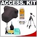 Neoprene Holster Case with Tripod and Cleaning Kit for Nikon, Canon, Pentax, Fuji, Sony and Olympus Digital SLR Cameras
