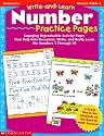 Number Practice Pages (Write-and-Learn, Grades PreK-1)