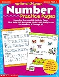 Number Practice Pages (Write-and-Learn, Grades PreK-1)