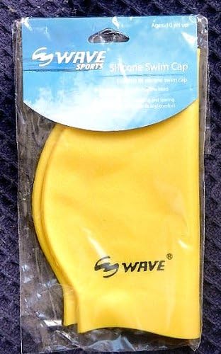 Wave Sports Silicone Swim Cap (Yellow) (9A)