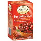 Twinings Cherry and Madagascan Cinnamon Revive Herbal Tea 20 Count, Pack of 2