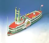 Schreiber-Bogen Mississippi Steamboat Card Model