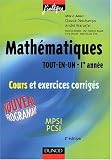 Math�matiques Tout-en-un, 1�re ann�e : Cours et exercices corrig�s