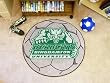 Binghamton Univ Soccer Ball 29" Round Floor Mat (Rug) - Binghamton University NCAA College Athletics