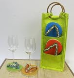 Drinkwear Attachable Flip-Flop Coaster Set - Seashells