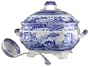 Spode Blue Italian Soup Tureen and Ladle Set