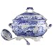 Spode Blue Italian Soup Tureen and Ladle Set
