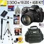 Nikon Digital Camera Nikon D300 DX 12.3MP With 18-200MM F/3.5-5.6G ED-IF AF-S VR DX Nikkor Zoom Lens + 4GB Deluxe Accessory Kit