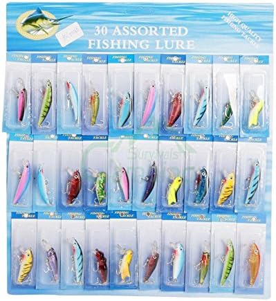 LOT 30 Kinds of Fishing Lures Crankbait Minnow Poper Bass Baits Hooks Tackle
