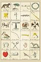 Art Poster, Heraldic Symbols - Tyger, Palm Tree, et al. - 18.75 x 27.5