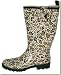 Women's Tall Light Leopard Waterproof Rain and Garden Boots