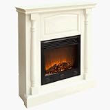 Sutter Antique White Electric Fireplace (Antique White) (42.25H x 41.75W x 14.75D)