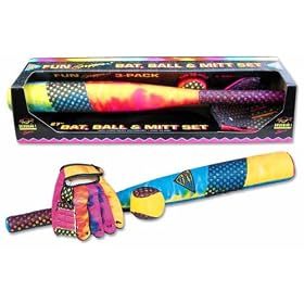 Bat, Ball and Mitt Set by Saturnian