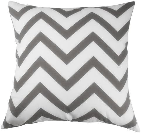 UOOPOO Canvas Cotton Chevron Design Decorative Cotton Canvas Pillow Cover 20 x 20 Inches Square Cushion Cover for Sofa One Side
