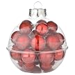 28 Ct Glass Ornament Tub - Red