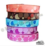 Glow-in-the-Dark 3D Polka Dots Dog Collar - Black/Large (17-22)