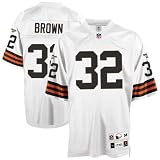 Cleveland Browns Jim Brown Reebok Throwback White Premier Jersey (XXL)