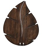 B5280WA - Fanimation Blades 22In Wide Oval Leaf Carved Wood Blade: Walnut - Set of 5 B5280WA