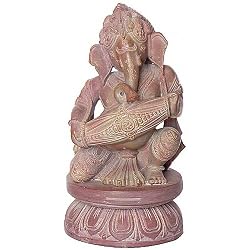 Lord Ganesh Stone Sculpture Collectible Figurines 2.5 x 2.5 x 5 inches
