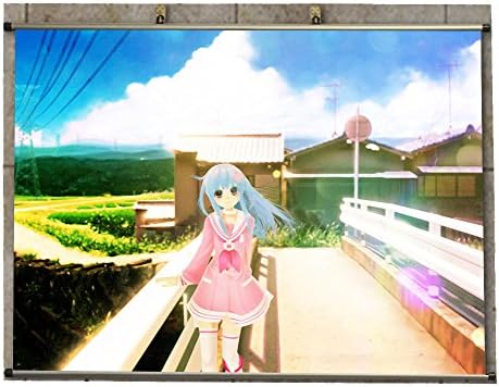 Canvas Wall Scroll Poster (32x20 inches)-Anime Hyperdimension Neptunia Victory Nepgear Hyperdimension Neptunia Anime Girl Pink Eyes Blue Hair_689404