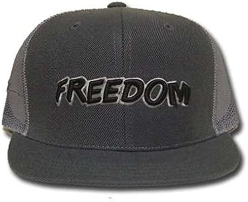 NOVELTY AFRO PEEWEE GREY CHARCOAL MESH CAP HAT FLAT NEW