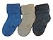 Lian LifeStyle 3 Pairs Children Wool Boot Socks - HRL1801 Size 12M-24M (Blue, Gray, Beige)