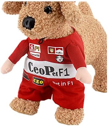 Pet Dog Cat F1 Racing driver Upright Hoodie Shirts Halloween Costume Boy Girl Jumpsuit Funny Coat