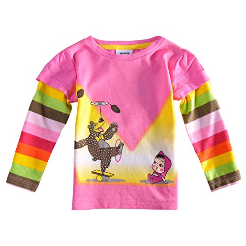 Cartoon Bear Kids Brand Children Clothing Cotton Long T Shirt For Baby Girls