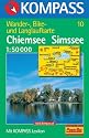 Kompass Karten, Chiemsee, Simssee: Wandern / Rad / Langlauf